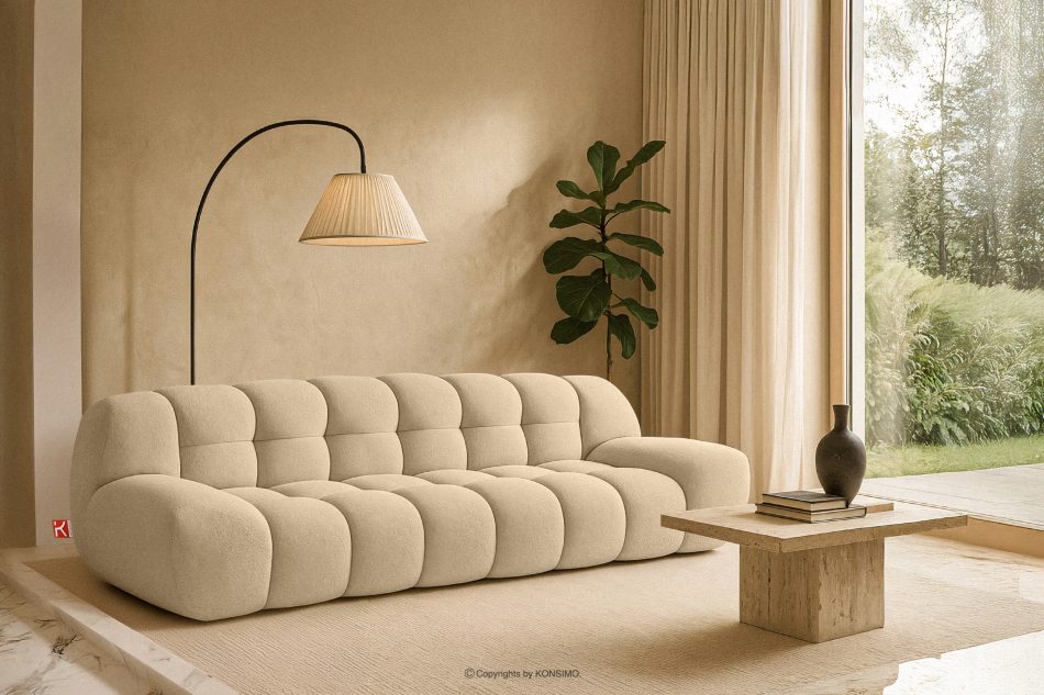 VENA Dreisitzer-Sofa im Japandi-Stil hellbeige hellbeige - Foto 14