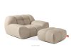 Sessel und Sitzhocker im Japandi-Stil beige