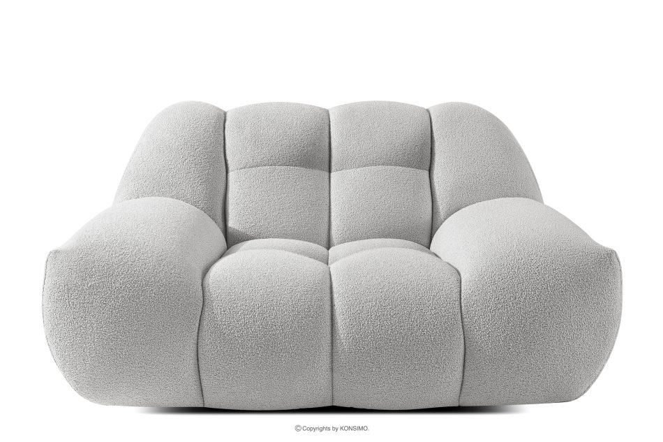 VENA Möbelset aus Sofa Sessel und Sitzhocker im Japandi-Stil hellgrau hellgrau - Foto 8