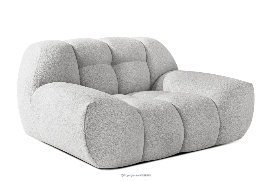 VENA Möbelset aus Sofa Sessel und Sitzhocker im Japandi-Stil hellgrau hellgrau - Foto 9