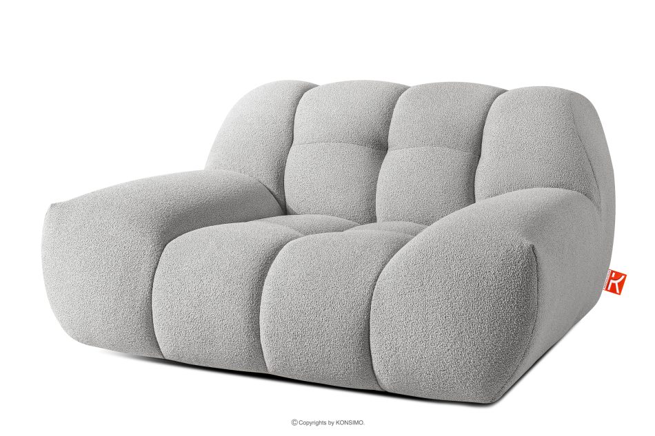 VENA Möbelset aus Sofa Sessel und Sitzhocker im Japandi-Stil hellgrau hellgrau - Foto 10