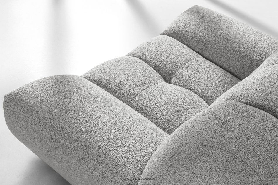 VENA Möbelset aus Sofa Sessel und Sitzhocker im Japandi-Stil hellgrau hellgrau - Foto 13