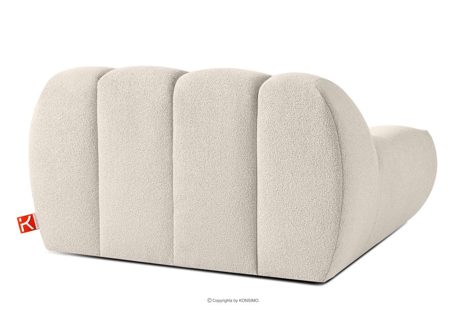 VENA Möbelset: Sofa Sessel und Sitzhocker im Japandi-Stil weiß weiß - Foto 11