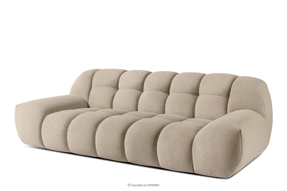 VENA Möbelset aus Sofa Sessel und Sitzhocker im Japandi-Stil beige beige - Foto 3