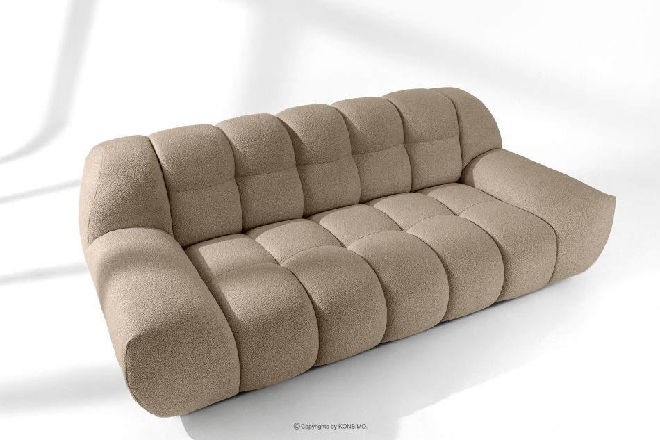 VENA Möbelset aus Sofa Sessel und Sitzhocker im Japandi-Stil beige beige - Foto 1