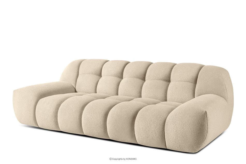 VENA Möbelset: Sofa Sessel und Sitzhocker im Japandi-Stil hellbeige hellbeige - Foto 3