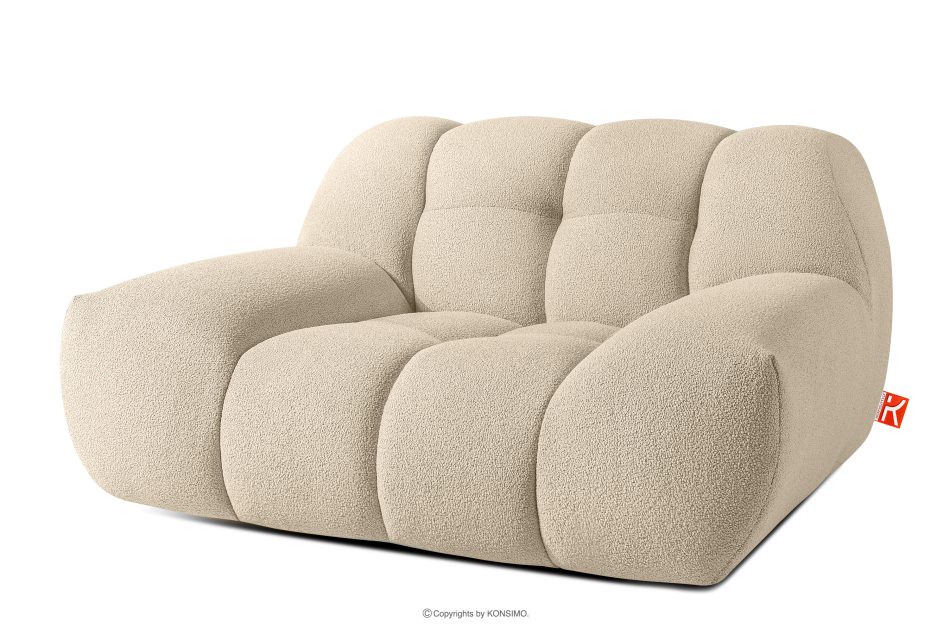 VENA Möbelset: Sofa Sessel und Sitzhocker im Japandi-Stil hellbeige hellbeige - Foto 10