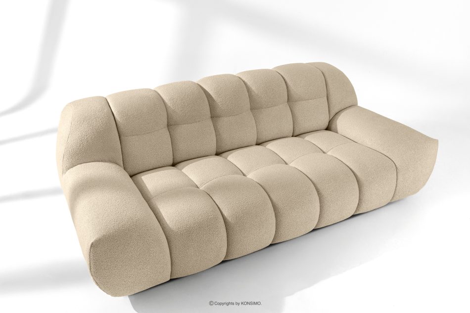 VENA Möbelset: Sofa Sessel und Sitzhocker im Japandi-Stil hellbeige hellbeige - Foto 1
