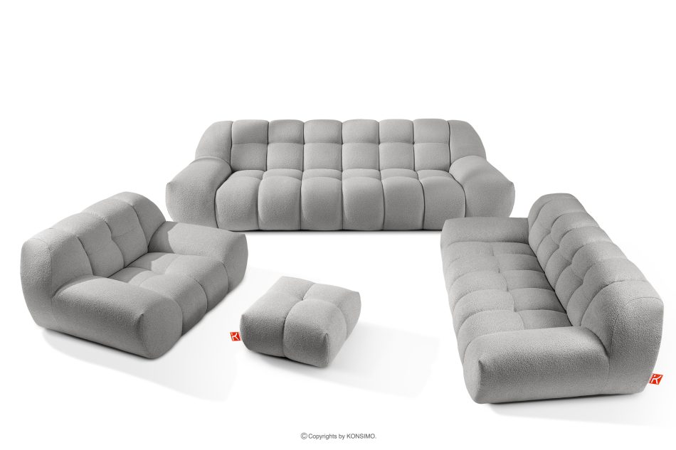 VENA Wohnzimmermöbel im Japandi-Stil hellgrau hellgrau - Foto 0