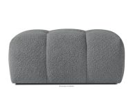 Sitzhocker mit Steppung im Japandi-Stil Boucle dunkelgrau