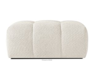 RAVIA, https://konsimo.de/kollektion/ravia/ Sitzhocker mit Steppung im Japandi-Stil Boucle weiß weiß - Foto