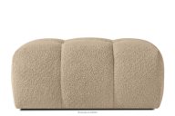 Sitzhocker mit Steppung im Japandi-Stil Boucle beige