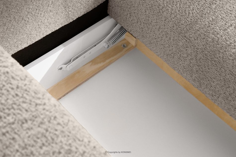 RAVIA Ecksofa mit Steppung im Japandi-Boucle-Stil rechts grau grau - Foto 15