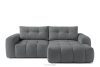 Ecksofa mit Steppung im Japandi-Boucle-Stil links dunkelgrau