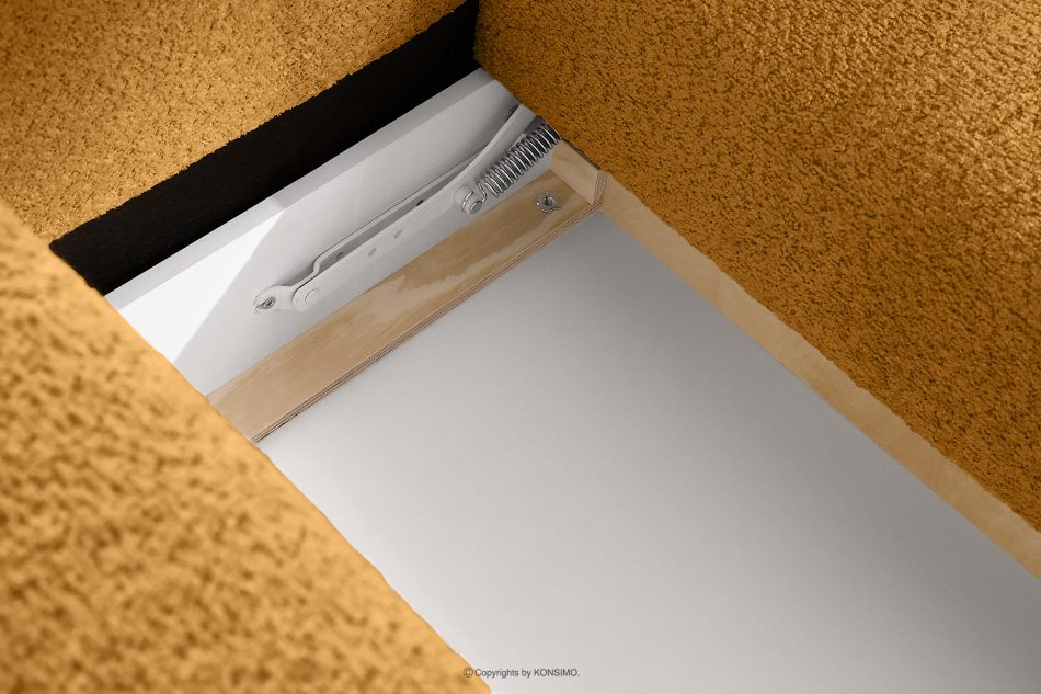 RAVIA Ecksofa mit Steppung im Japandi-Boucle-Stil rechts honigfarben honigfarben - Foto 13