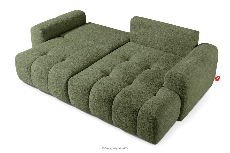 RAVIA Ecksofa mit Steppung im Japandi-Boucle-Stil rechts olivgrün olivgrün - Foto 5