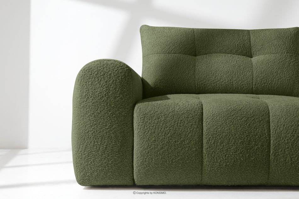 RAVIA Ecksofa mit Steppung im Japandi-Boucle-Stil rechts olivgrün olivgrün - Foto 8