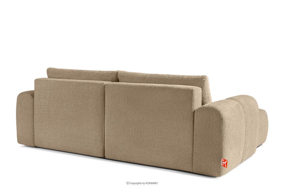RAVIA Ecksofa mit Steppung im Japandi-Boucle-Stil rechts beige beige - Foto 4