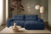 RAVIA Ecksofa mit Steppung im Japandi-Boucle-Stil rechts marineblau dunkelblau - Foto 19