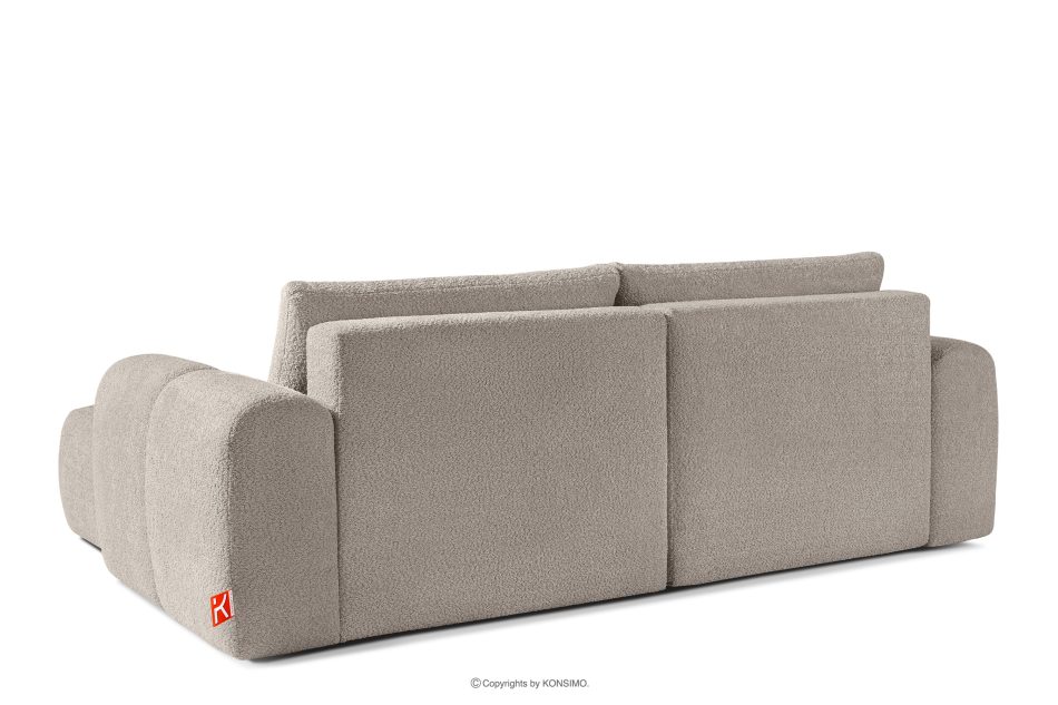 RAVIA Ecksofa mit Steppung im Japandi-Stil Boucle links grau grau - Foto 4