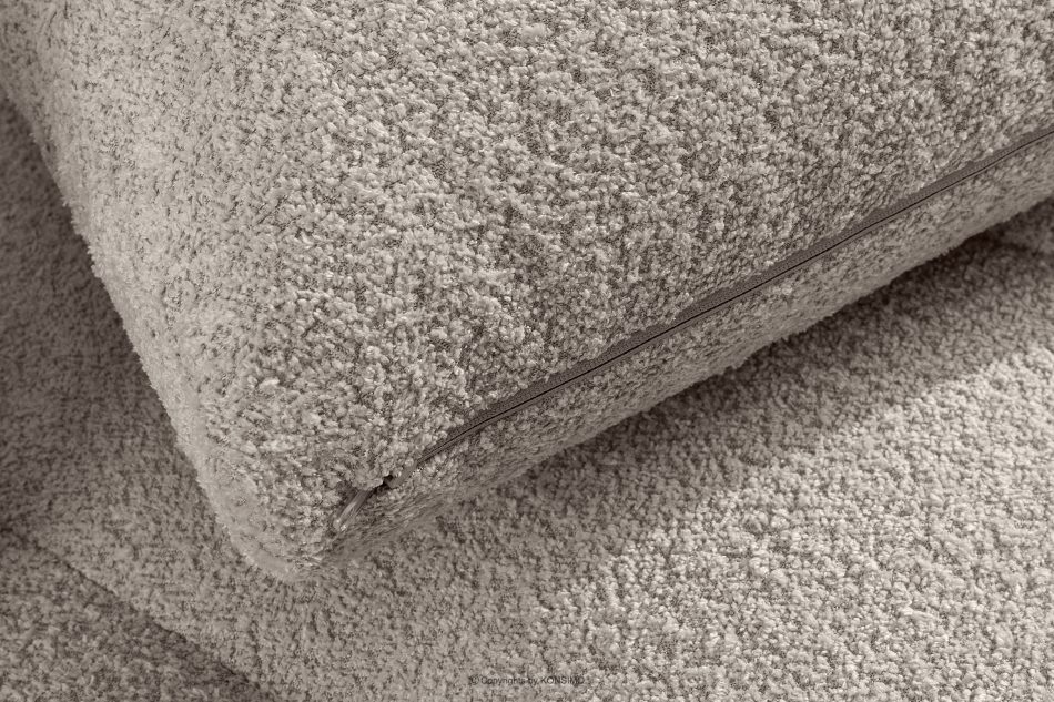 RAVIA Ecksofa mit Steppung im Japandi-Stil Boucle links grau grau - Foto 12