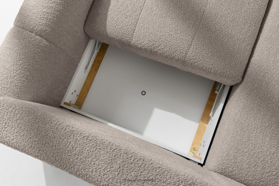 RAVIA Ecksofa mit Steppung im Japandi-Stil Boucle links grau grau - Foto 13