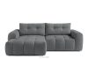 Ecksofa mit Steppung im Japandi-Stil Boucle links dunkelgrau