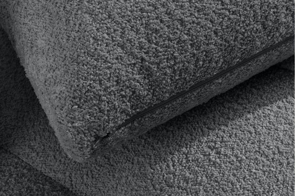 RAVIA Ecksofa mit Steppung im Japandi-Stil Boucle links dunkelgrau dunkelgrau - Foto 12