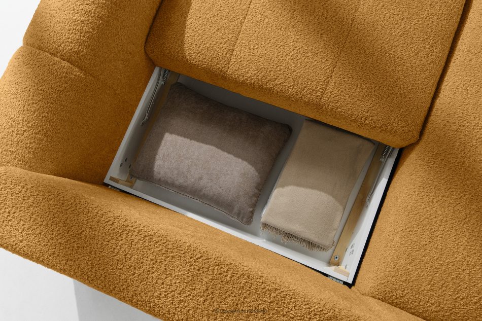 RAVIA Ecksofa mit Steppung im Japandi-Stil Boucle links honigfarben honigfarben - Foto 14