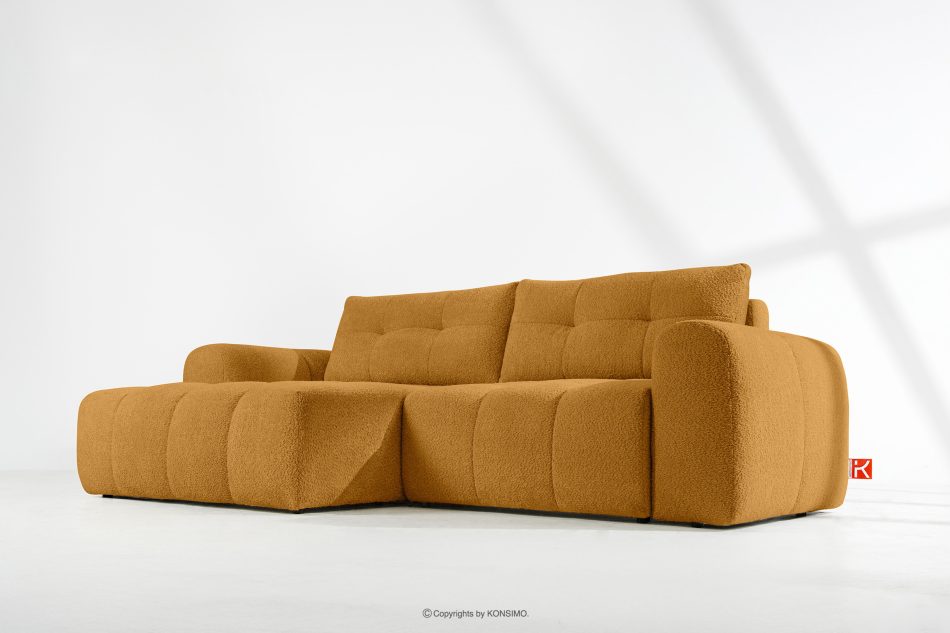 RAVIA Ecksofa mit Steppung im Japandi-Stil Boucle links honigfarben honigfarben - Foto 18