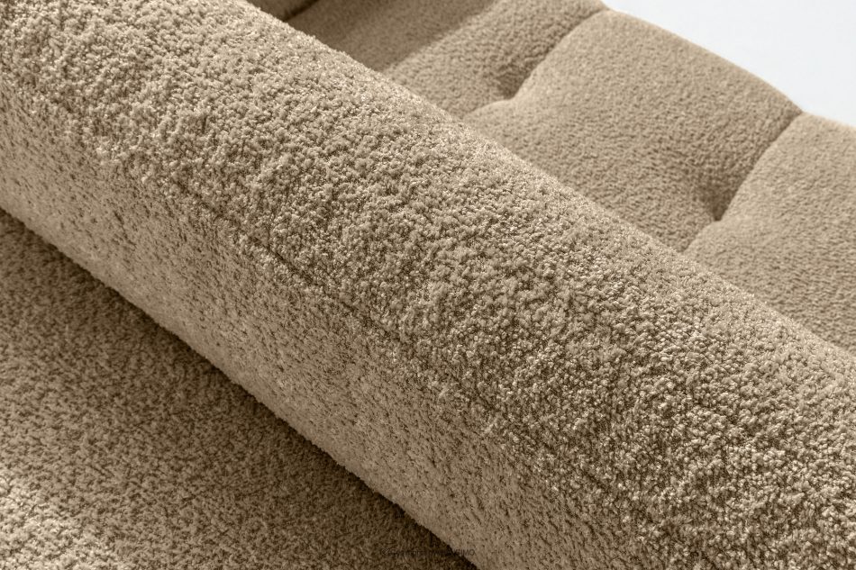 RAVIA Ecksofa mit Steppung im Japandi-Stil Boucle links beige beige - Foto 11