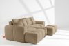 RAVIA Ecksofa mit Steppung im Japandi-Stil Boucle links beige beige - Foto 18