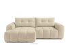 Ecksofa mit Steppung im Japandi-Boucle-Stil links hellbeige