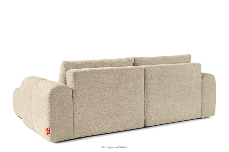 RAVIA Ecksofa mit Steppung im Japandi-Boucle-Stil links hellbeige hellbeige - Foto 4