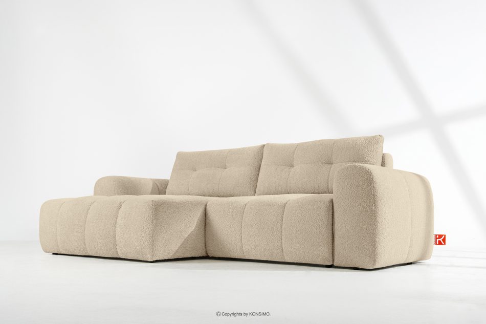 RAVIA Ecksofa mit Steppung im Japandi-Boucle-Stil links hellbeige hellbeige - Foto 18