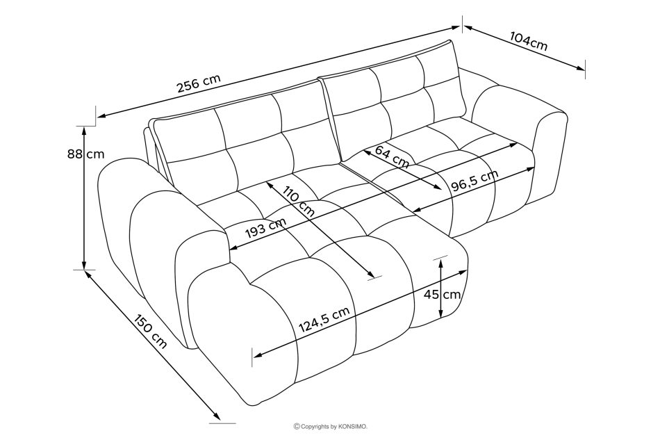RAVIA Ecksofa mit Steppung im Japandi-Boucle-Stil links weiß weiß - Foto 19