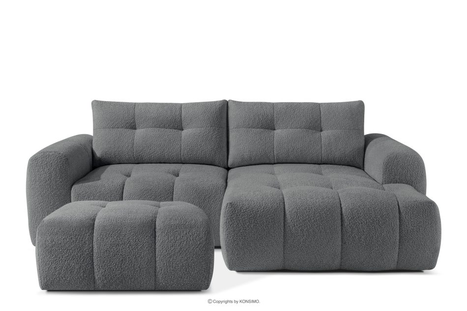 RAVIA Loungeset im Japandi-Stil Boucle dunkelgrau dunkelgrau - Foto 0