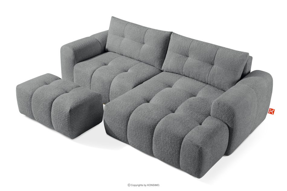 RAVIA Loungeset im Japandi-Stil Boucle dunkelgrau dunkelgrau - Foto 2