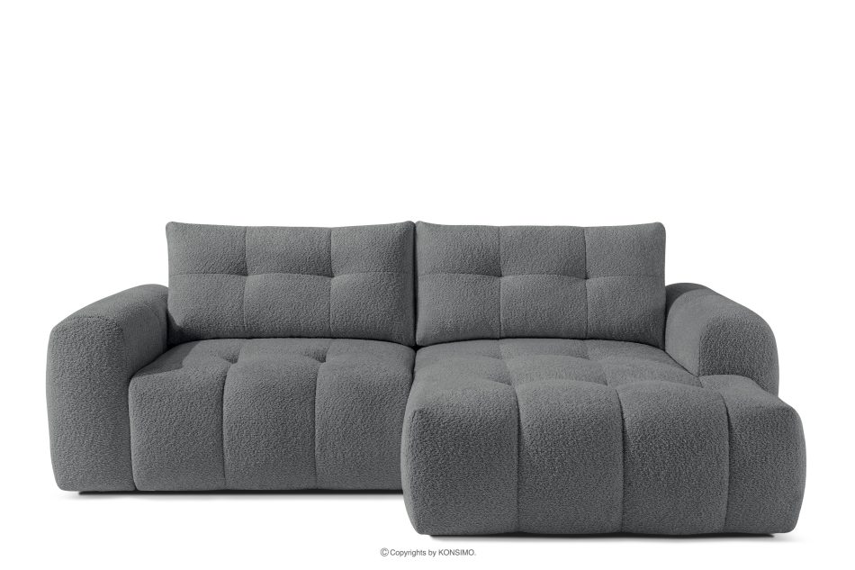 RAVIA Loungeset im Japandi-Stil Boucle dunkelgrau dunkelgrau - Foto 4