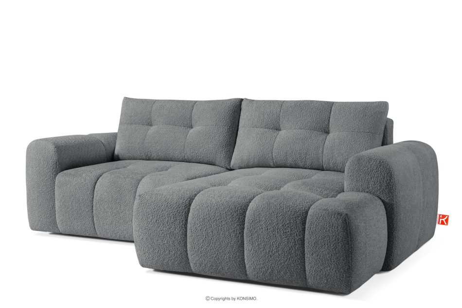 RAVIA Loungeset im Japandi-Stil Boucle dunkelgrau dunkelgrau - Foto 5