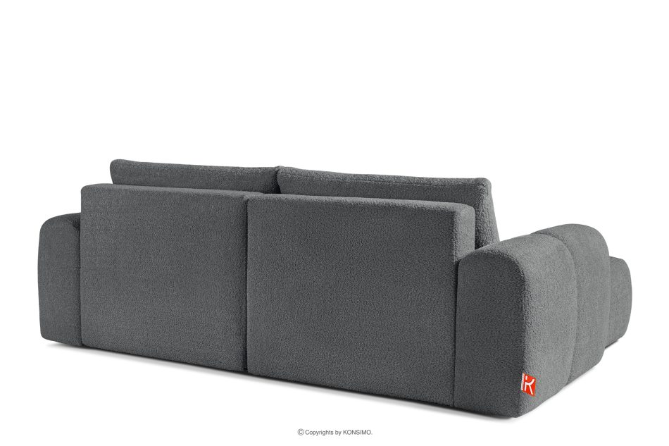 RAVIA Loungeset im Japandi-Stil Boucle dunkelgrau dunkelgrau - Foto 7