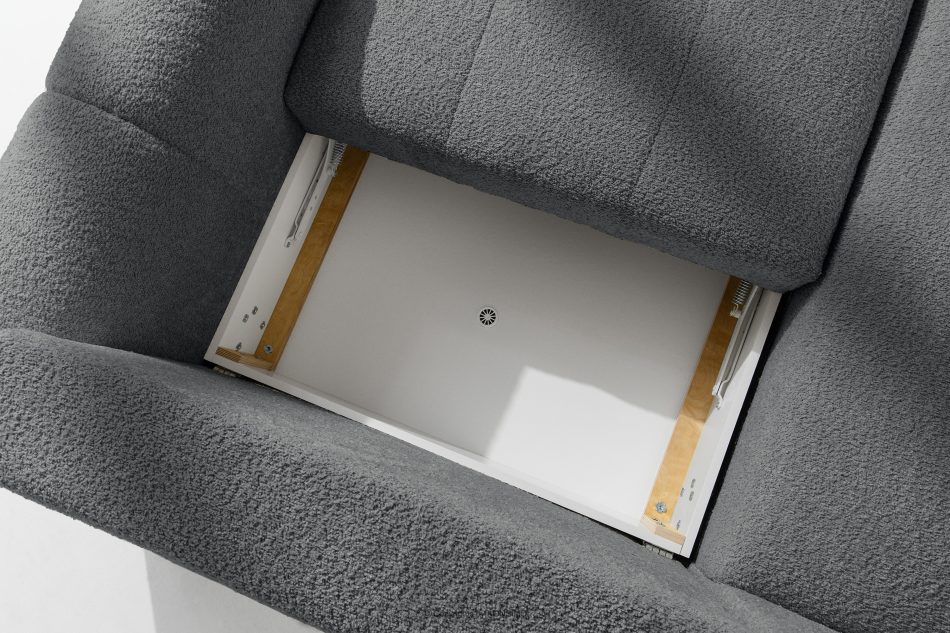 RAVIA Wohnzimmergarnitur im Japandi-Stil Boucle dunkelgrau dunkelgrau - Foto 14