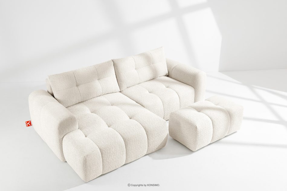 RAVIA Loungeset für das Wohnzimmer im Japandi-Stil Boucle weiß weiß - Foto 1