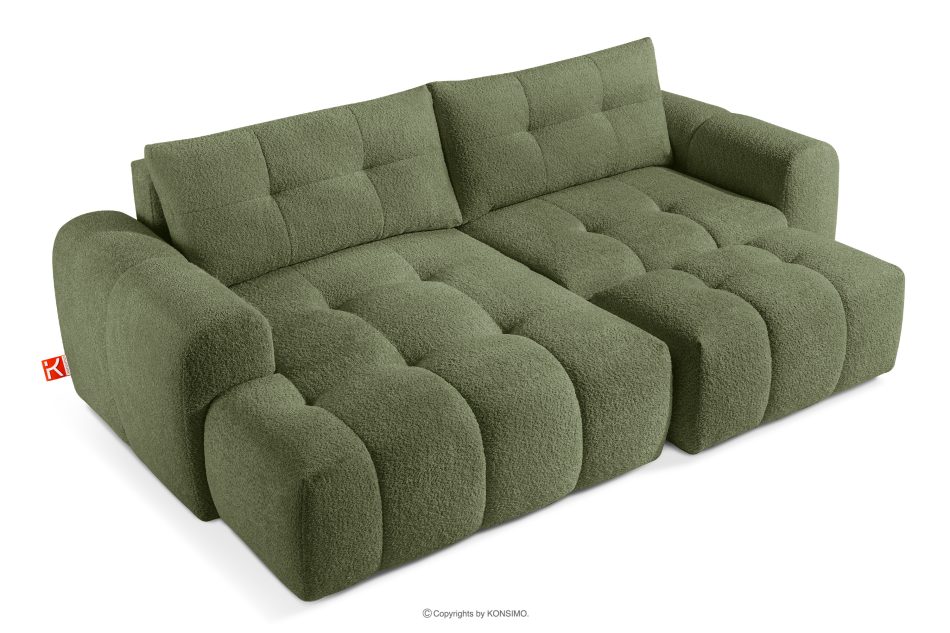 RAVIA Wohnzimmergarnitur im Japandi-Stil Boucle oliv oliv - Foto 3