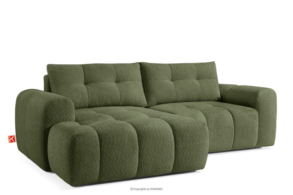 RAVIA Wohnzimmergarnitur im Japandi-Stil Boucle oliv oliv - Foto 5
