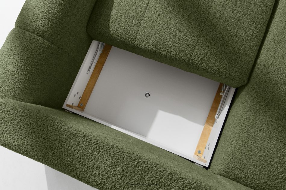 RAVIA Wohnzimmergarnitur im Japandi-Stil Boucle oliv oliv - Foto 14