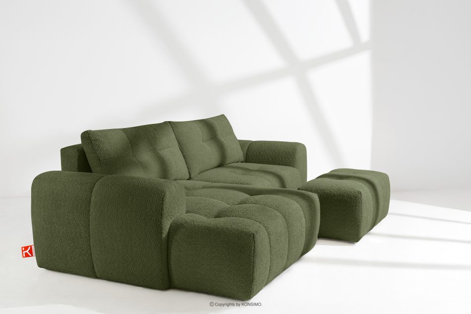RAVIA Wohnzimmergarnitur im Japandi-Stil Boucle oliv oliv - Foto 20