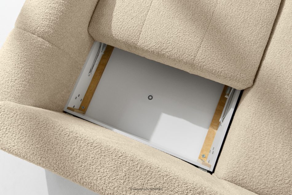 RAVIA Loungeset für das Wohnzimmer im Japandi-Stil Boucle hellbeige hellbeige - Foto 14