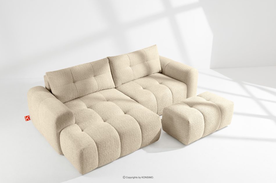 RAVIA Loungeset für das Wohnzimmer im Japandi-Stil Boucle hellbeige hellbeige - Foto 1