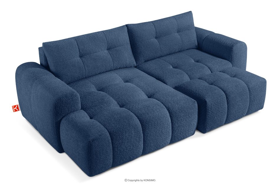 RAVIA Wohnzimmergarnitur im Japandi-Stil Boucle marineblau dunkelblau - Foto 3
